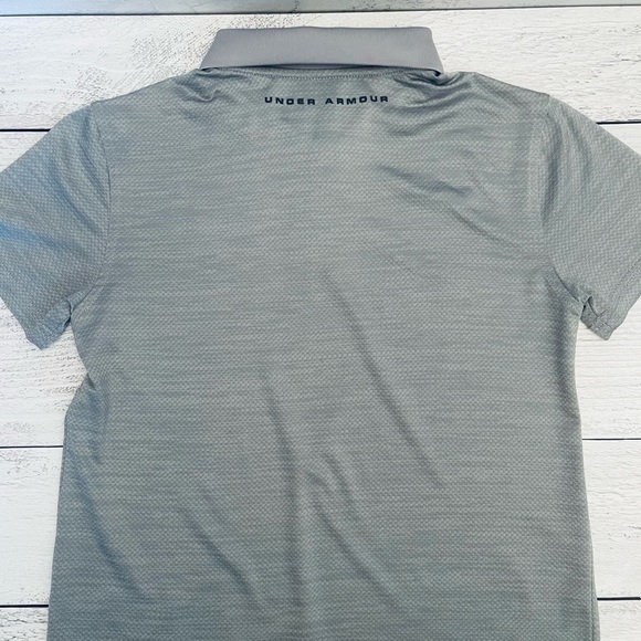 Under Armour Boys Heatgear Grey Polo Shirt Size M - Picture 6 of 6
